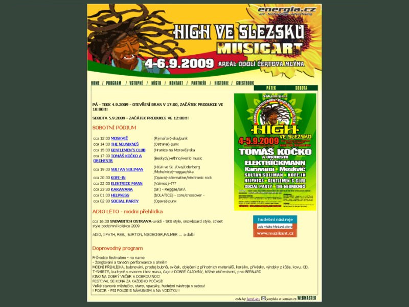 Hudební festival High ve Slezsku (2007–2009)